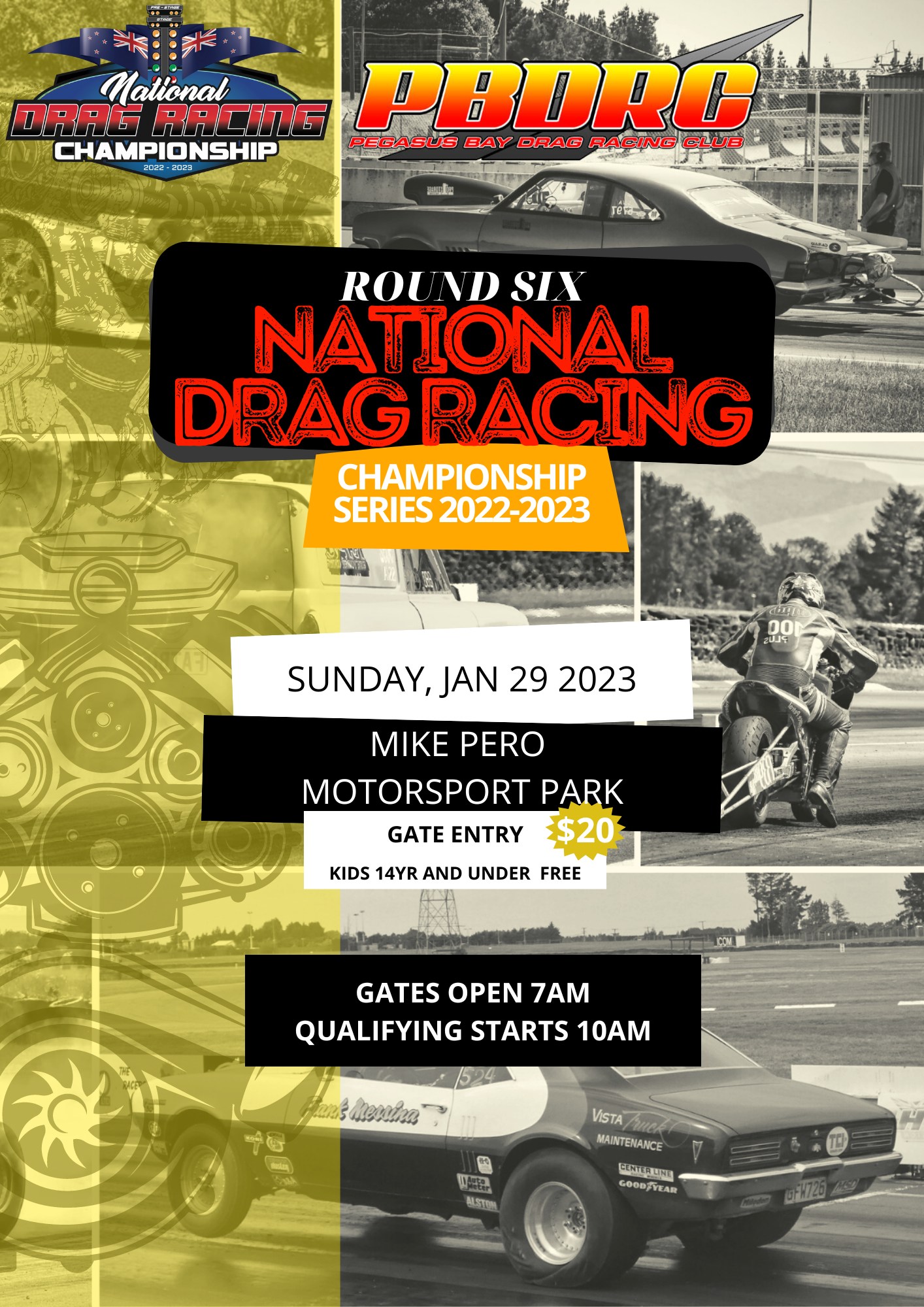 2022/23 National Drag Racing Championship Series. Round 6 poster