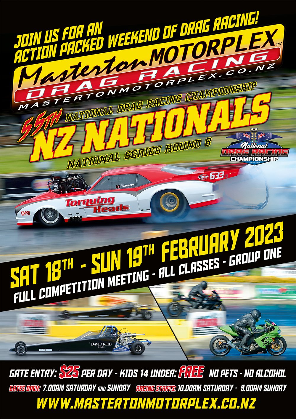 2022/23 National Drag Racing Championship Series. Round 8 poster